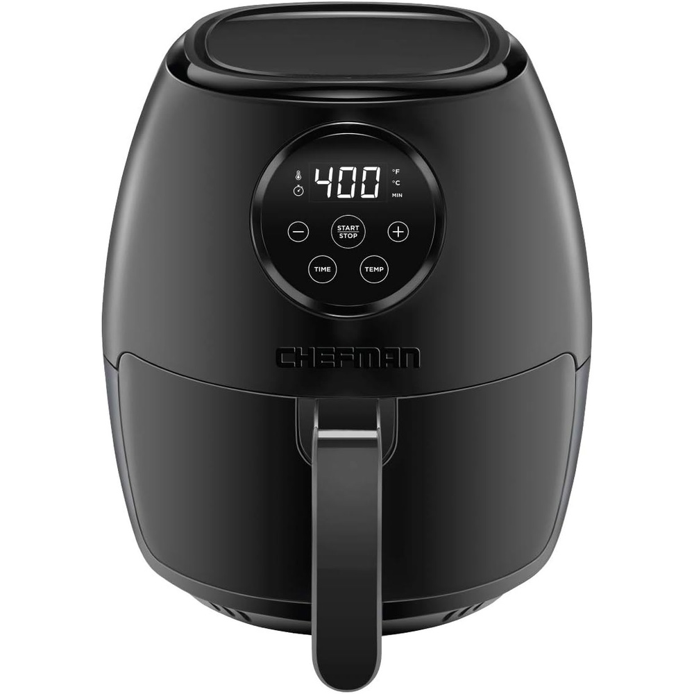 image:imageChefman Air Fryer TurboFry 9Qt 6in1 HighPowered 450F Cooking for Crispier French Fries Chicken and Onion Rings XL Windowed Basket Air Fry Bake Broil Reheat Dehydrate Defrost  Black36 Quart