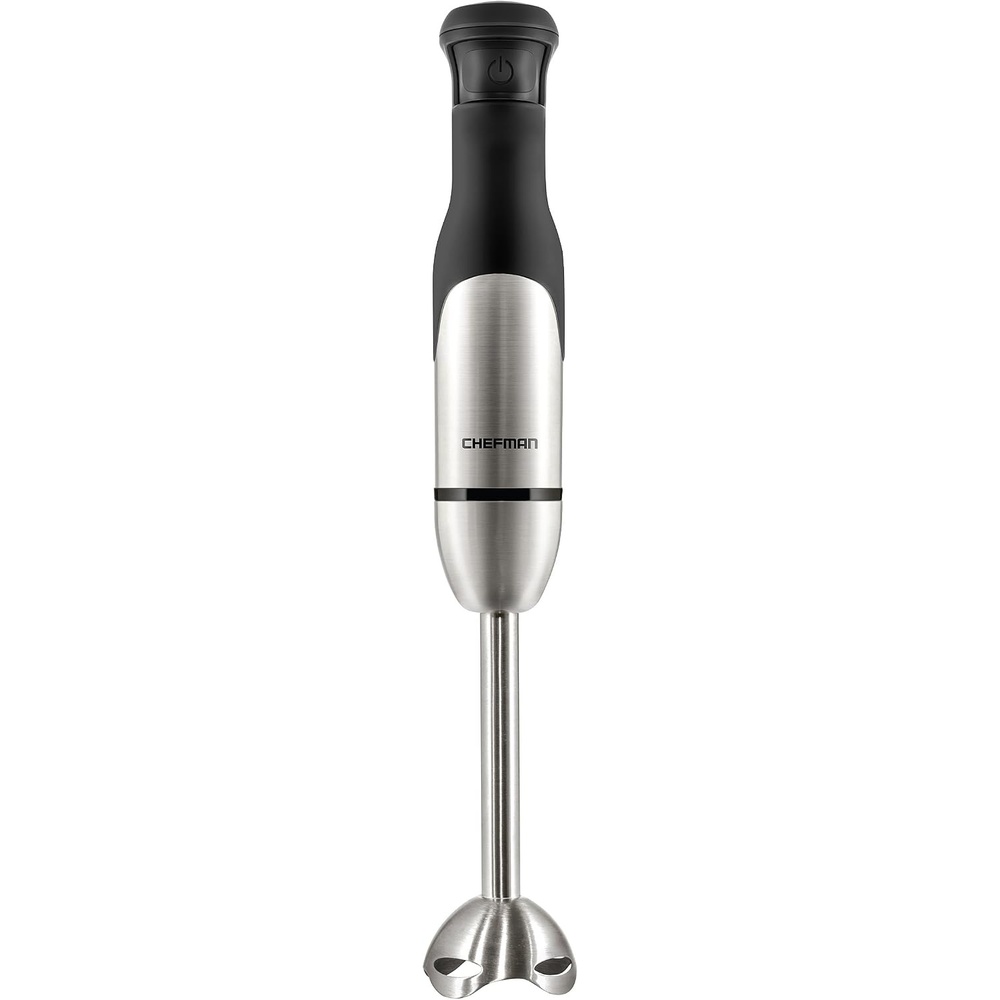 image:imageChefman Electric Immersion Blender 300Watt Stick HandHeld Blending wSimple One Touch Power Control Pressure Sensitive Multiple Speed Trigger Detachable Blade Stainless Steel