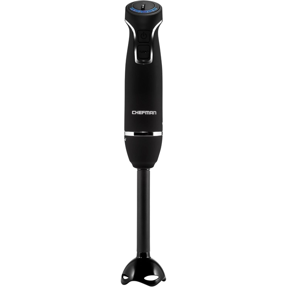 image:imageChefman Immersion Blender 300Watt Turbo 12 Speed Stick Hand Blender Powerful Ice Crushing Design Purees Smoothies Sauces amp Soups Detachable Heat Resistant Plastic Blade Guard Protects Pots Black