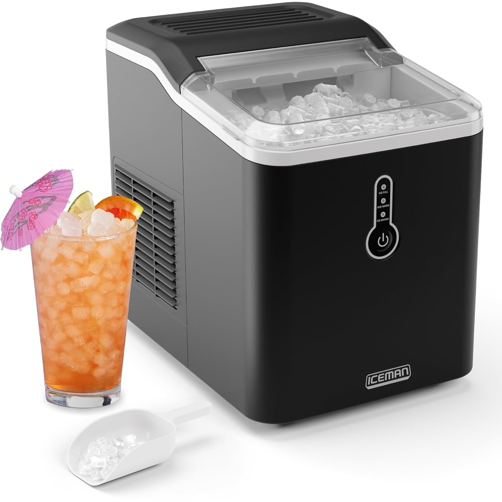 image:imageIceman by Chefman Nugget Ice Maker Countertop Pebble Ice Maker Machine 26 lb in 24 Hours Ready in 6 Minutes Removable Ice Basket Fun and Chewable Cubes 15L Water Tank SelfCleaning Function
