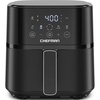 image:imageChefman Air Fryer  6 QT Compact Airfryer for Quick amp Easy Meals in Minutes Features HiFry Technology for Extra Crisp Touchscreen Controls with 4 Presets Nonstick amp Dishwasher Safe Basket  Black4 Quart  No Window