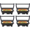 image:imageChefman Electric Panini Press Grill Compact 2Slice Sandwich Maker NonStick Coated Plates Opens 180 Degrees Dishwasher Safe Removable Drip Tray Stainless SteelBlack2 Slice Pack of 4