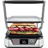 image:imageChefman Panini Press Grill and Gourmet Sandwich Maker NonStick Coated Plates Opens 180 Degrees to Fit Any Type or Size of Food Stainless Steel Surface and Removable Drip Tray 4 Slice Black4 Slice  Digital