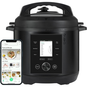 CHEF iQ Smart Pressure Cooker with WiFi and Built-in Scale – Easy-to-Use 10-in-1 Multicooker with 500+ Guided Recipes – Rice Cooker, Slow Cooker, Instant Meals for Foodies – 6 Quart – Family Size(iQ Cooker)