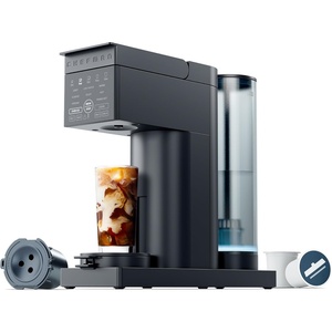 Chefman Caffeinator Single Serve Coffee Maker, Brew Kcups & Grounds, Drip Coffee Machine with Brew Strength Settings, Iced Coffee Function, 45 oz. Removable Water Reservoir(Midnight)