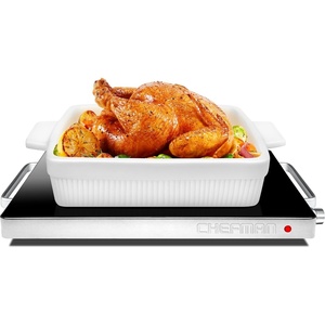Chefman Compact Glasstop Warming Tray with Adjustable Temperature Control Perfect for Buffets, Restaurants, Parties, Events, Home Dinners and Travel, Mini 15×12 Inch Surface, Keeps Food Hot, Black(Compact – 15.5″ x 12″﻿﻿)
