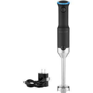 Chefman Cordless Power Portable Immersion Blender, Ice Crushing Power with One-Touch Speed Control, USB Charging, Quickly Mixes Smoothies, Purees Soups, Dips, Sauces, Storage Case, Stainless Steel(Cordless Blender)