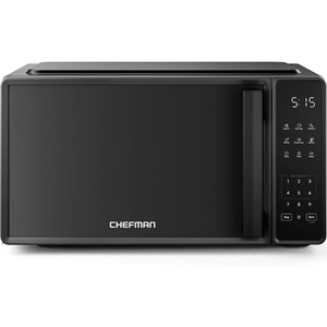 Chefman Countertop Microwave Oven 0.7 Cu. Ft., 700 Watts with 10 Power Levels, 6 Cooking Presets with One-Touch Express Cook, Eco Mode, Child Safety Lock, & Mute Button – Black(Black)