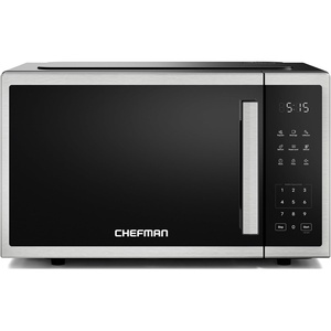 Chefman Countertop Microwave Oven 0.9 Cu. Ft., 1000 Watts with 10 Power Levels, 3 Cooking Presets with One-Touch Express Cook, 2 Defrost Settings, Child Safety Lock, & Mute Button – Stainless Steel(0.9 Cu. Ft)