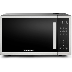 Chefman Countertop Microwave Oven 0.9 Cu. Ft., 1000 Watts with 10 Power Levels, 3 Cooking Presets with One-Touch Express Cook, 2 Defrost Settings, Child Safety Lock, & Mute Button – Stainless Steel(1.1 Cu. Ft)