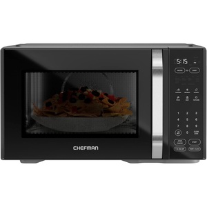 Chefman Countertop Microwave Oven 0.9 Cu. Ft. Digital Stainless Steel Microwave 900 Watt with 6 Presets, Eco Mode, Mute Option, Memory Function, Child Safety Lock, Kitchen, Home, Dorm Essentials(1 Cu. Ft – MicroCrisp)