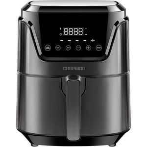 Chefman Digital Air Fryer, Large 5 Qt Family Size, One Touch Digital Control Presets, French Fries, Chicken, Meat, Fish, Nonstick Dishwasher-Safe Parts, Automatic Shutoff, Black(4.5 Quart)