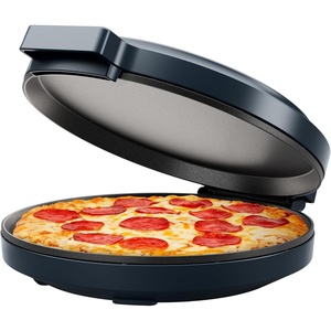 Chefman Everything Maker & Pizza Oven – 1440W Countertop Electric Pizza Maker with 12” Nonstick Cooking Plates, Plus Makes Quesadillas, Omelettes and More, with Indicator Lights and Vertical Storage(Midnight)