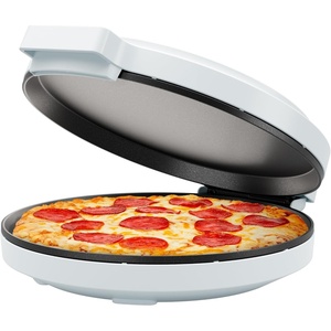 Chefman Everything Maker & Pizza Oven – 1440W Countertop Electric Pizza Maker with 12” Nonstick Cooking Plates, Plus Makes Quesadillas, Omelettes and More, with Indicator Lights and Vertical Storage(Concrete)