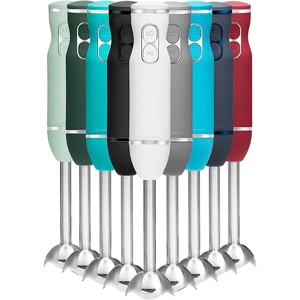 Chefman Immersion Stick Hand Blender with Stainless Steel Blades, Powerful Electric Ice Crushing 2-Speed Control Handheld Food Mixer, Purees, Smoothies, Shakes, Sauces & Soups, Turquoise(Ivory)