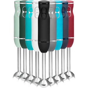 Chefman Immersion Stick Hand Blender with Stainless Steel Blades, Powerful Electric Ice Crushing 2-Speed Control Handheld Food Mixer, Purees, Smoothies, Shakes, Sauces & Soups, Grey(Black)