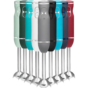 Chefman Immersion Stick Hand Blender with Stainless Steel Blades, Powerful Electric Ice Crushing 2-Speed Control Handheld Food Mixer, Purees, Smoothies, Shakes, Sauces & Soups, Turquoise(Grey)