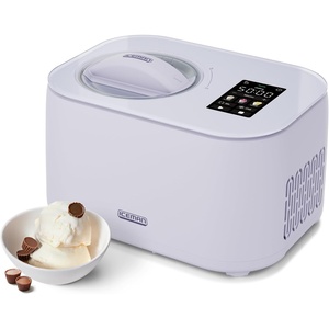 Iceman by Chefman Trio Ice Cream Maker | No Pre-Freezing with Built-In Compressor | for Ice Cream, Froyo, Sorbet, Sherbet, Italian Ice, Frozen Yogurt & More | (2) 20oz Containers & Lids(Lavender)
