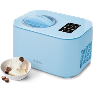 Iceman by Chefman Trio Ice Cream Maker | No Pre-Freezing with Built-In Compressor | for Ice Cream, Froyo, Sorbet, Sherbet, Italian Ice, Frozen Yogurt & More | (2) 20oz Containers & Lids(Aqua)