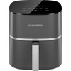 image:imageChefman TurboX 4in1 Air Fryer 5Quart Airfryer for Extra Crispy Chicken Fries Wings and More Air Fry Bake Reheat and Frozen Functions Digital Touch Controls Dishwasher Safe  Gray
